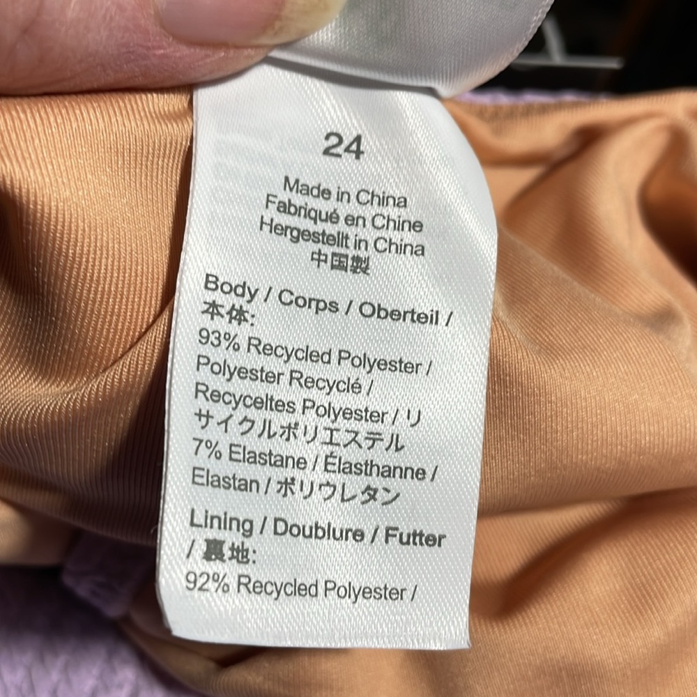 J Crew Textured SquareNeck 1 Piece Swimsuit Bathing Suit Lilac Purple 24/3X NWT - Picture 7 of 7